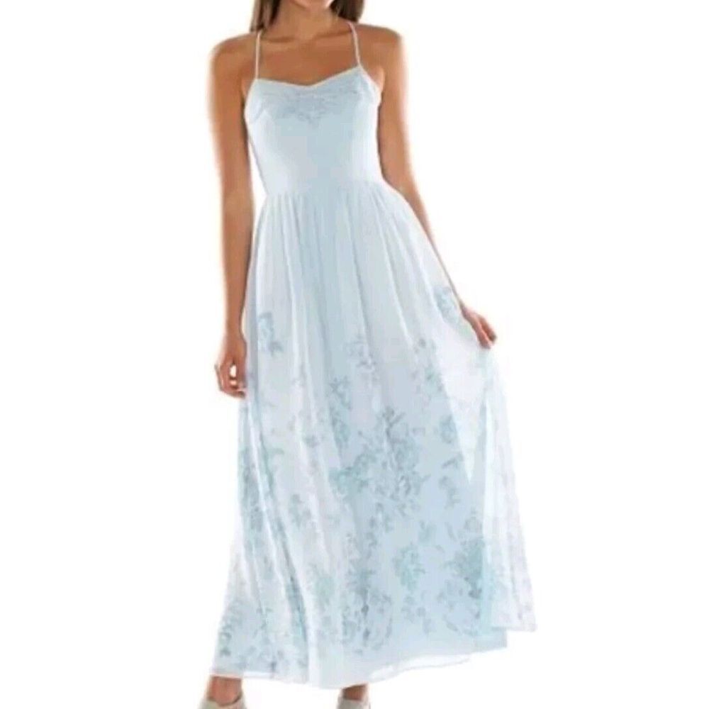 LC Lauren Conrad Blue Spaghetti Strap Cinderella Dress